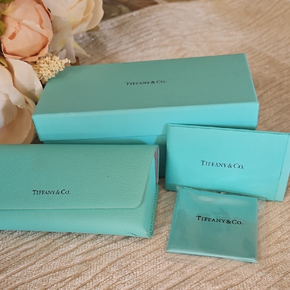Tiffany & Co. Black and Rose Gold Women's Glasses - Picture 7 of 7